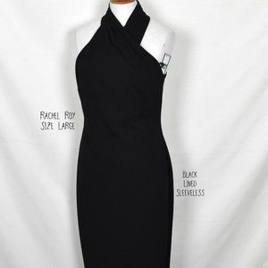 RACHEL ROY Black Dress Large Sleeveless Lined Zipper Long